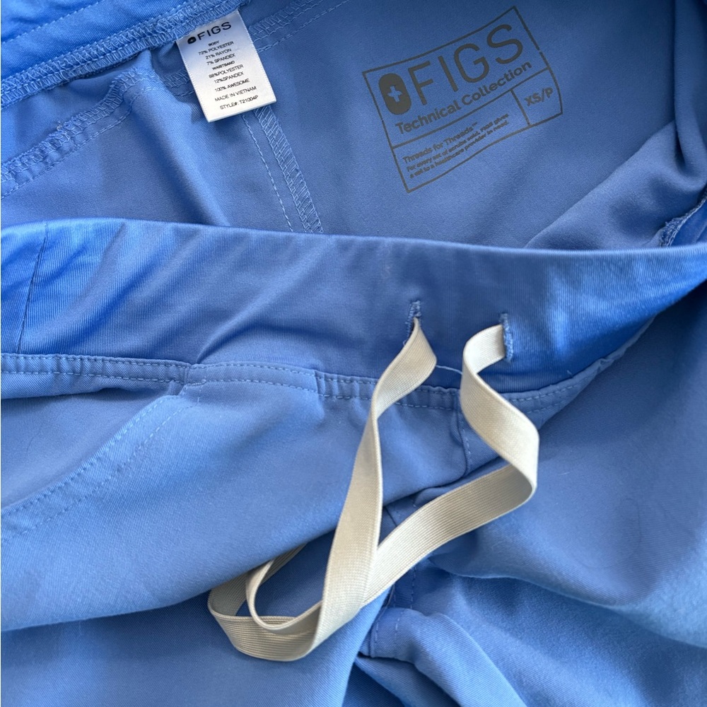 Figs Sky Blue Scrub Pants